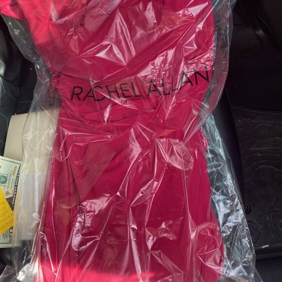 SALE NWT Rachel Allan 50041 Jersey Homecoming Dress Magenta Size 12 - Picture 8 of 8